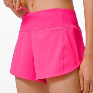 RARE neon pink lululemon shorts